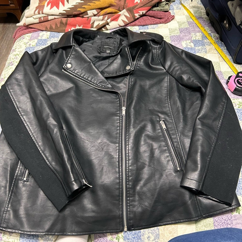 Lane Bryant Black Faux Leather Jacket